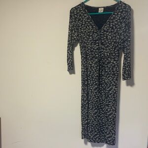 🍄 Motherhood Maternity Navy Floral Small Dress 90s Vibe